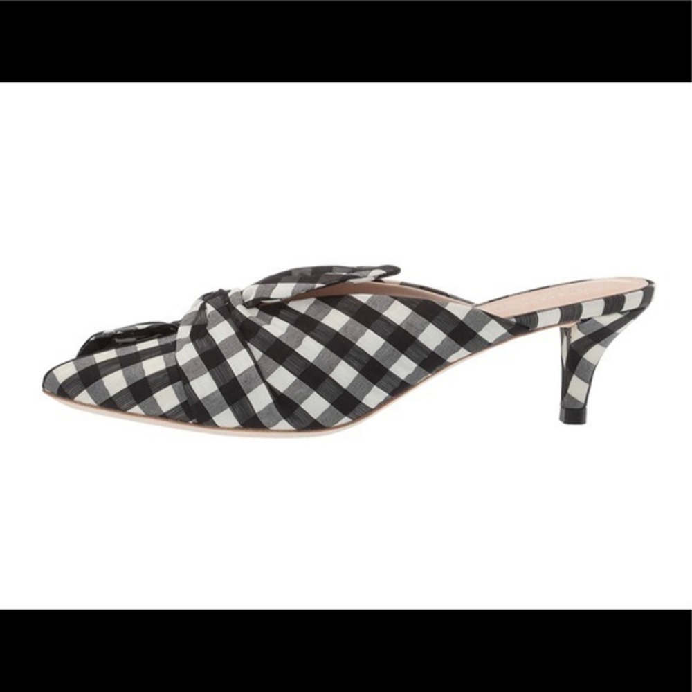 LOEFFLER RANDALL JADE GINGHAM MULES. - Picture 5 of 8